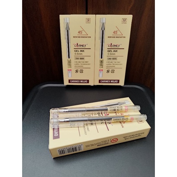 

(1 pcs) Pulpen / Ballpoint / Bolpen Gel Carinex Mujio 8809