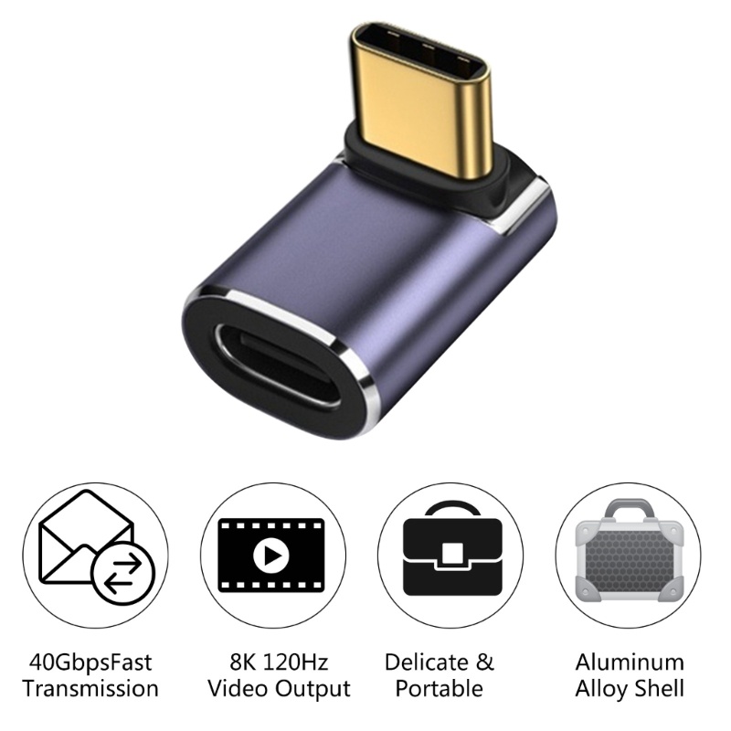 Zzz 1paket 100W 40Gbps Adaptor USB C PD Tipe C Male to Female Extender 8k @ 60Hz Video