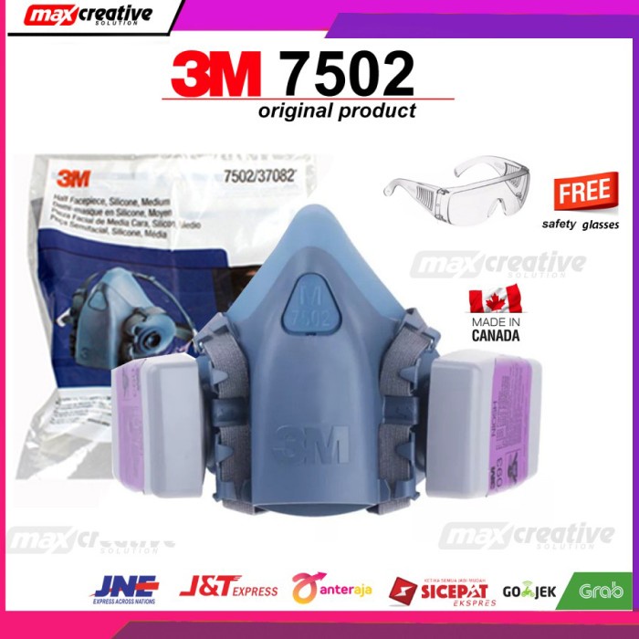 Sagu Half Respirator 3M 7502 P100 3M 7093 Niosh Aerosol Resistant Original