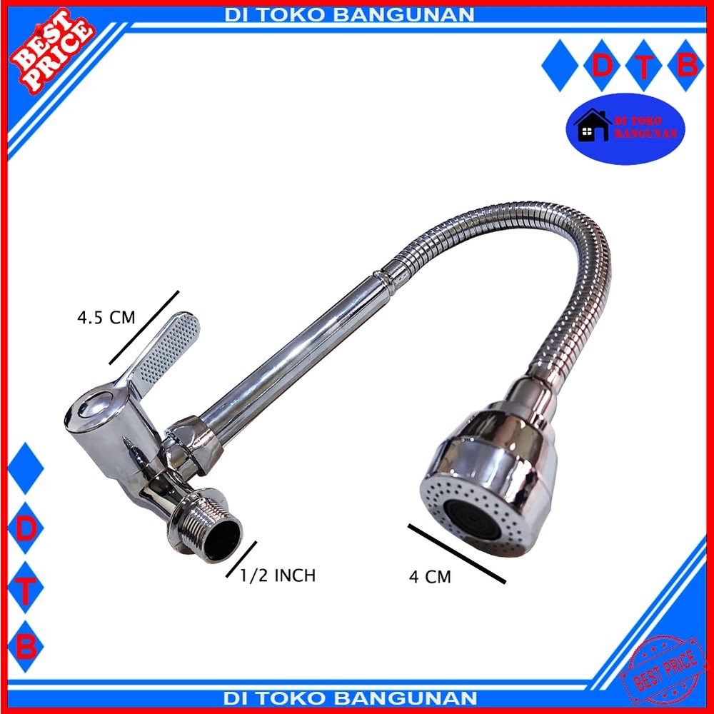 Kran Angsa Oracle Flexible Kecil FS33 Bahan Chrome