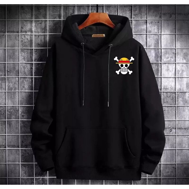 Hoodie bahan flecce Logo Luffy silang pria wanita termurah