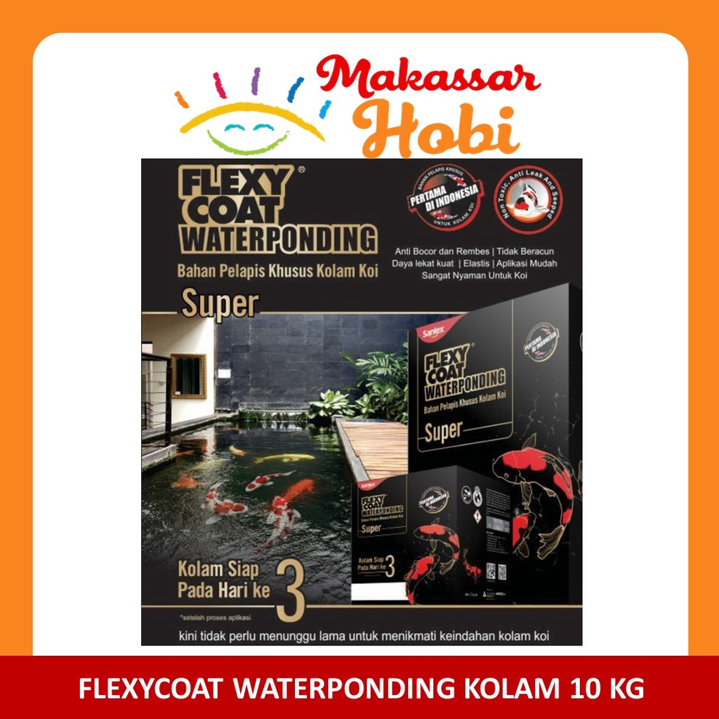 Cat Kolam Ikan Koi Hias Flexy Coat Flexycoat Waterponding 10kg 10 kg