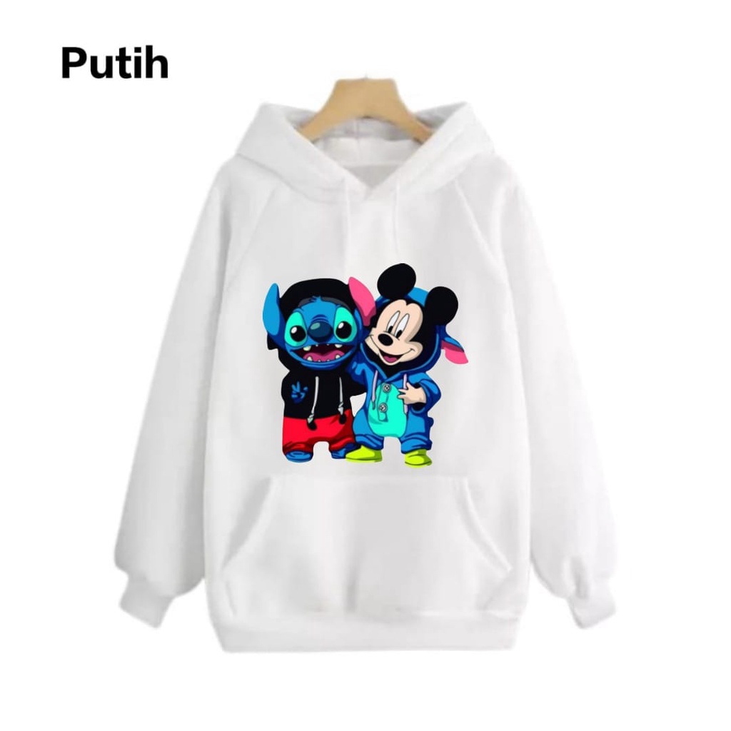 Hzl_outfit Hoodie Sweater Hoodie Anak Stitch And Micky/ Hoodie Anak Anak