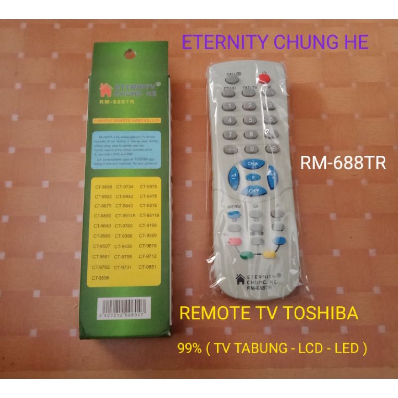 REMOTE TV TOSHIBA (TV TABUNG, TV LCD, dan TV LED).