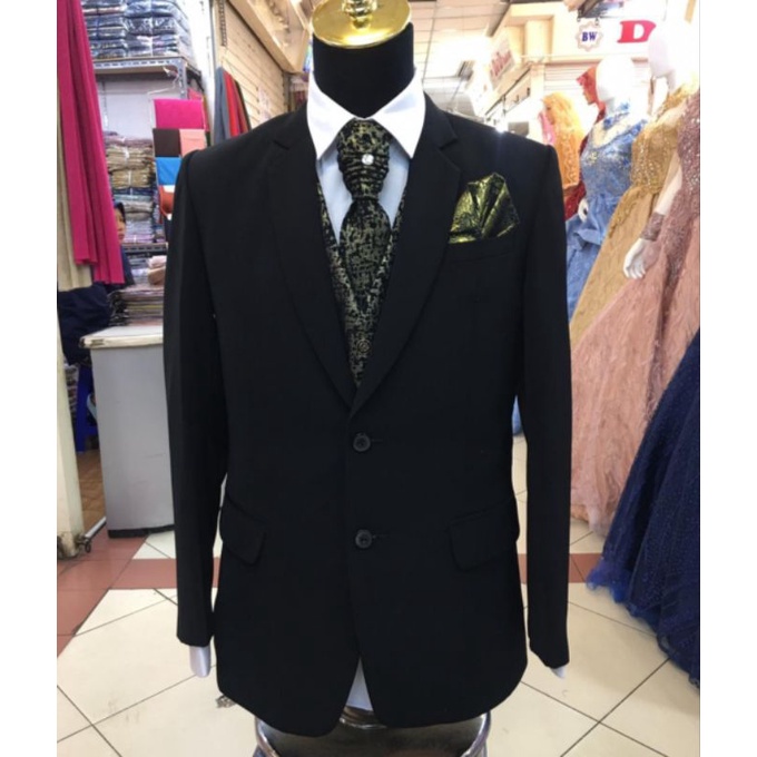 Jas pengantin pria hitam /jas wedding pria hitam/jas formal pria hitam