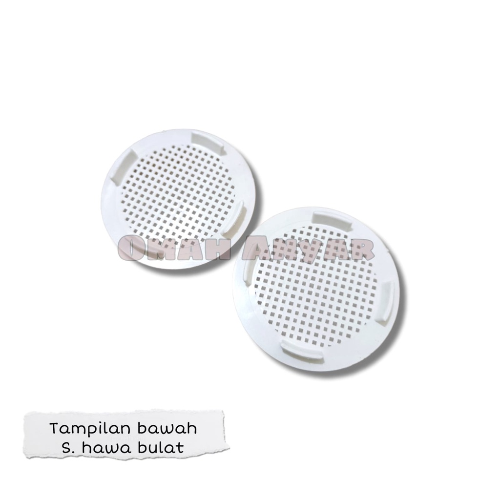 Sarangan Lubang Hawa Lemari Dapur Kitchen Sepatu Bulat Plastik Putih