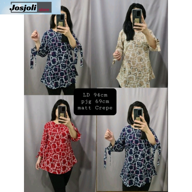 JOSJOLI_STORE/Sale Atasan Wanita/Baju Blouse Wanita/Baju Santai Kekinian/Realpict