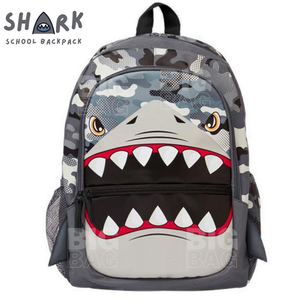 PTS - Ransel Sekolah Anak -  Ransel Dinosaurus - Ransel Dino Ransel Hiu Best Budz Kids School Backpack Ukuran SD - - Shark Best Quality