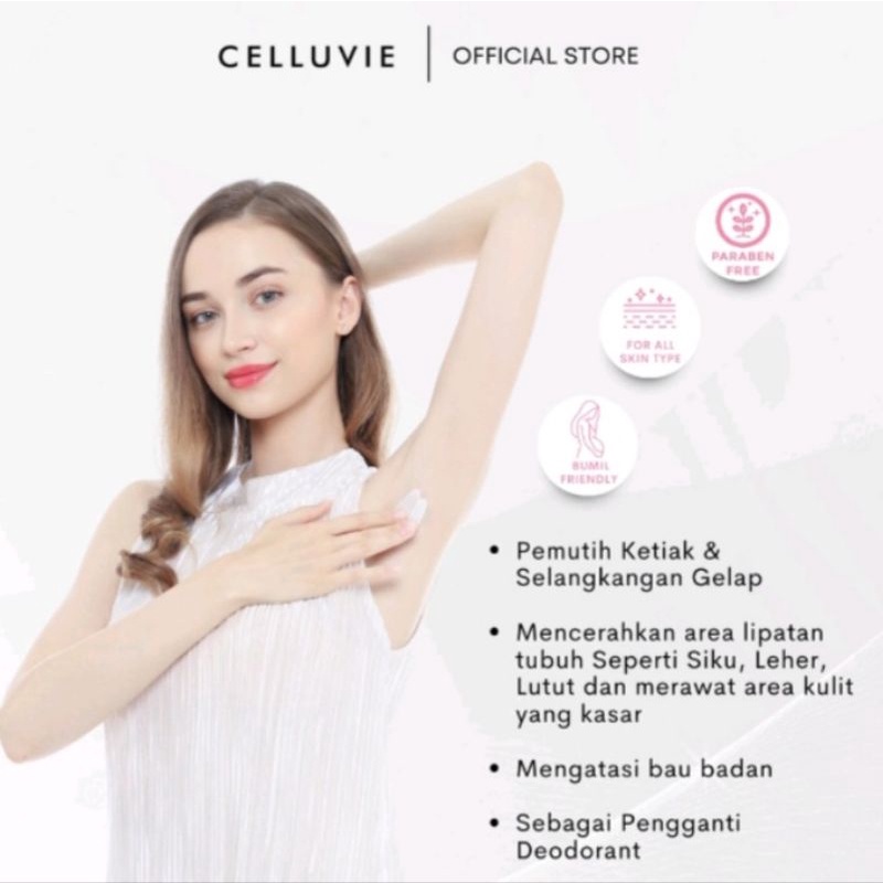 CELLUVIE PEMUTIH KETIAK DAN SELANGKANGAN UNDERARM WHITENING ORIGINAL