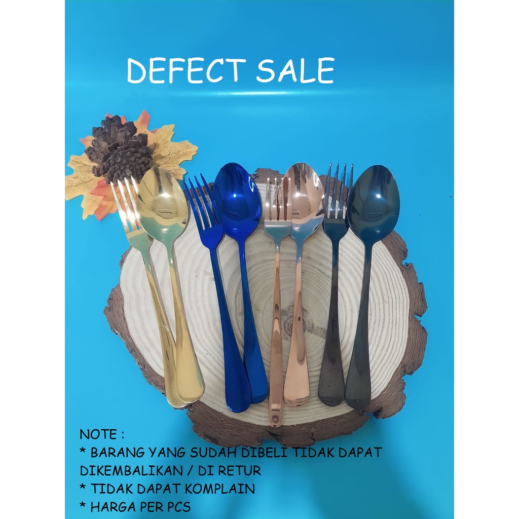 defect sale sendok garpu sendok pisau sumpit makan warna  / obral murah dibuang sayang sendok lecet gores layak pakai
