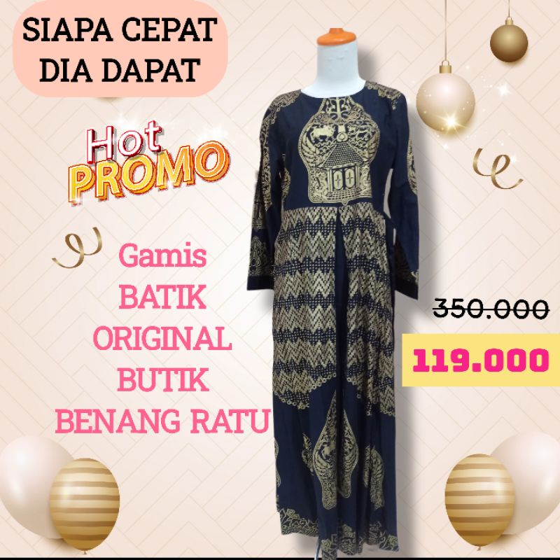Gamis BATIK ORIGINAL BENANG RAJA RATU JARUM Dress Butik Wearing Klamby RIA RICIS