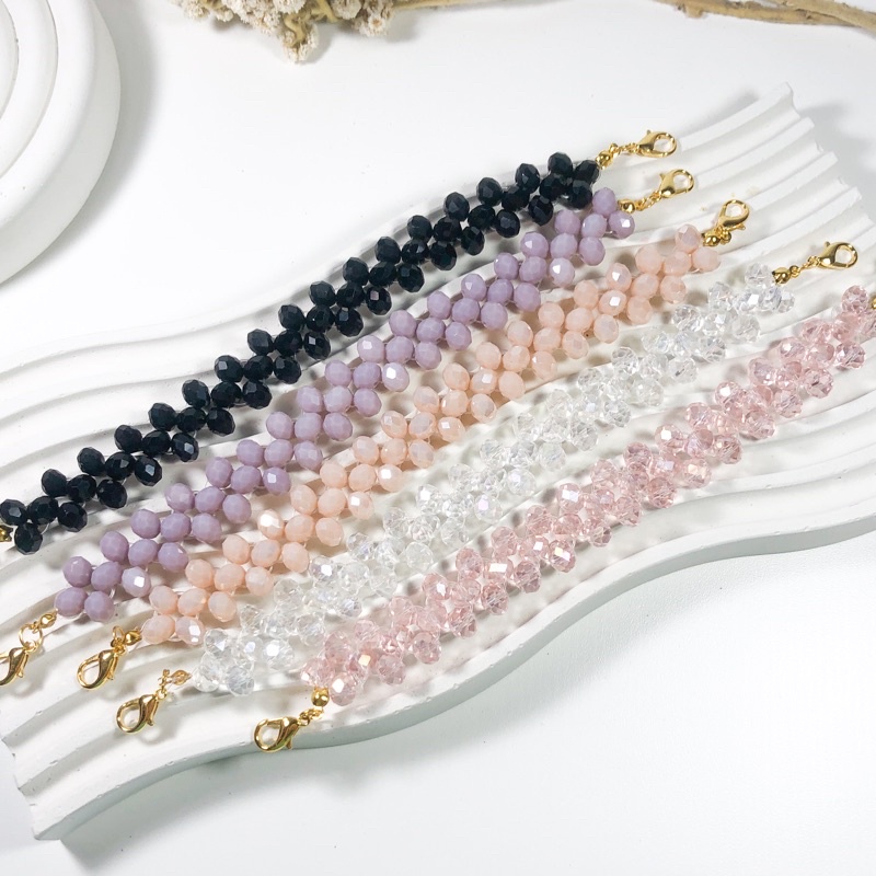 KONEKTOR MASKER KRISTAL CEKO SWAROVSKI MUTIARA HIJAB CONNECTOR MASK HIJAB AKSESORIS MASKER HIJAB TAL