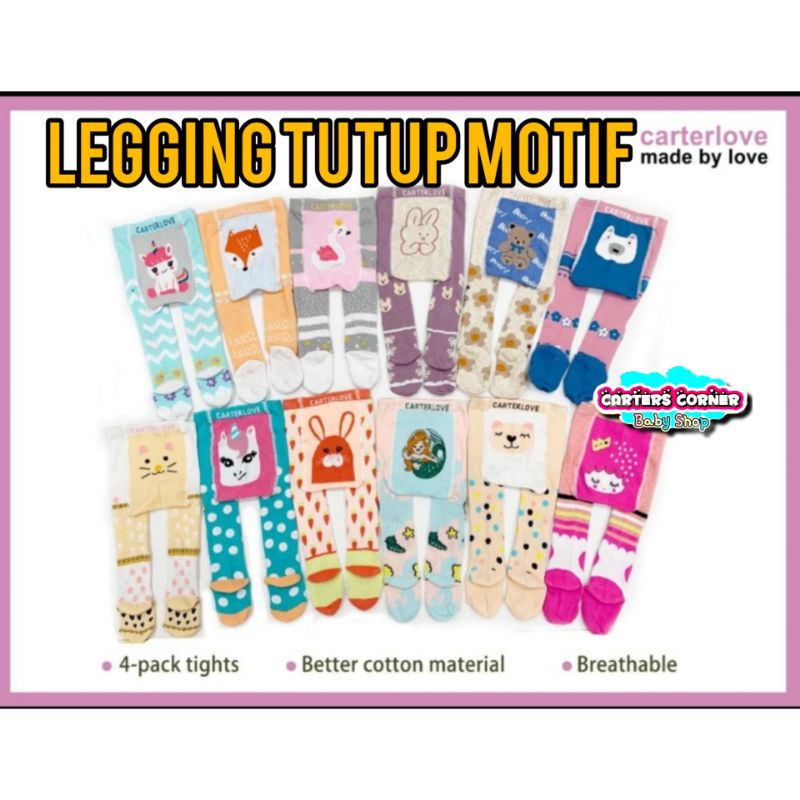 LEGGING TUTUP KAKI MOTIF KARTUN CARTER LOVE
