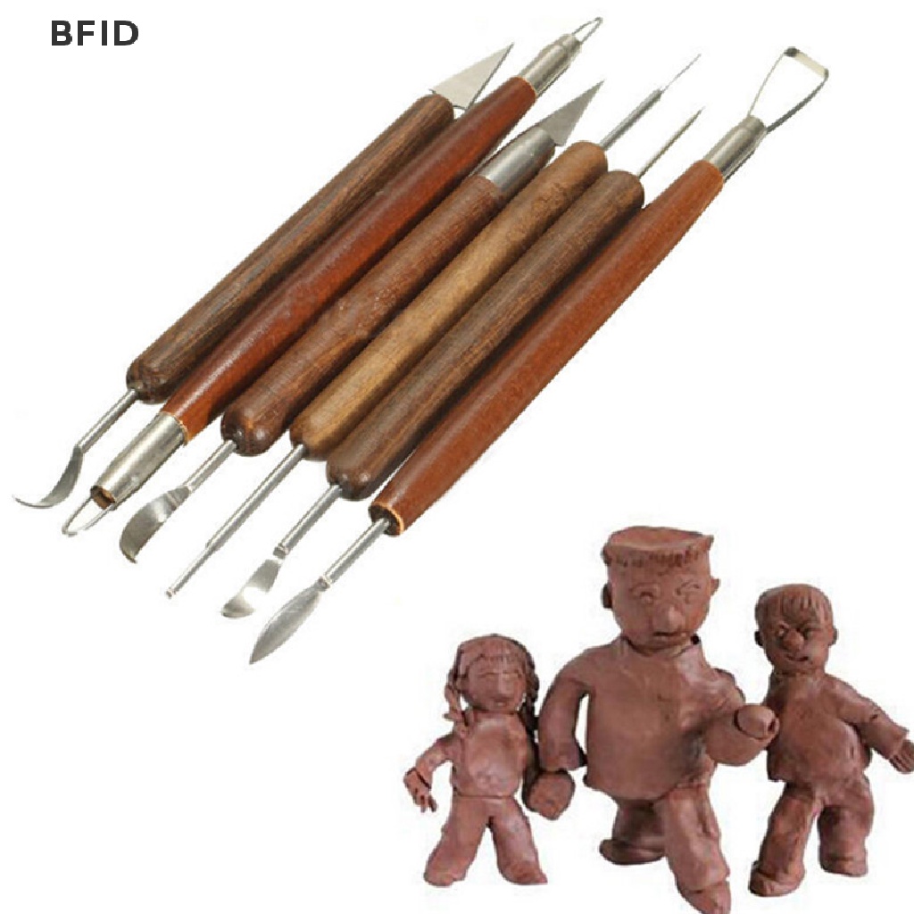 [BFID] 6pcs Clay Sculpg Lilin Ukir Tembikar DIY Alat Pembentuk Polymer Modelling Hadiah [ID]