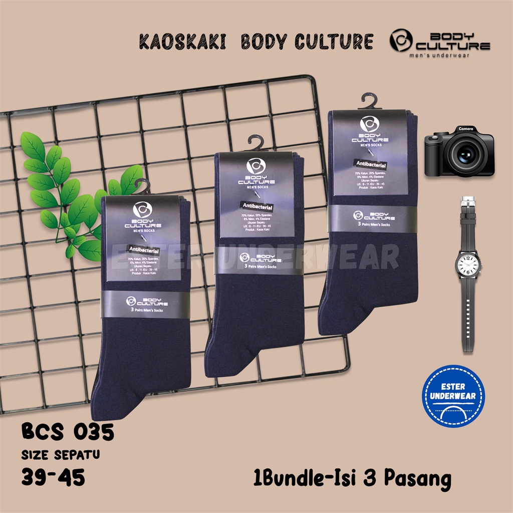 Body Culture BCS035 Kaos Kaki Casual Bundle Isi 3 Pasang