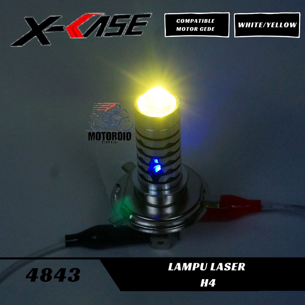 LAMPU LASER DEPAN KAKI H4 SENJA DIAMOND BIRU LAMPU LED KUNING PUTIH UNIVERSAL MOBIL MOTOR