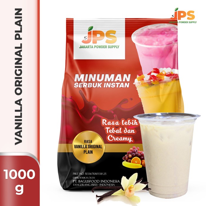 

Terlaris ✨ - Bubuk Minuman Vanilla Original Plain Powder JPS Tanpa Gula 2.1.23