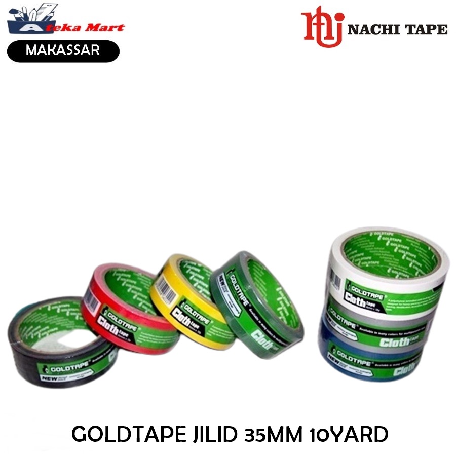 

GOLDTAPE 35MM 10Y CLOTH TAPE LAKBAN HITAM JILID
