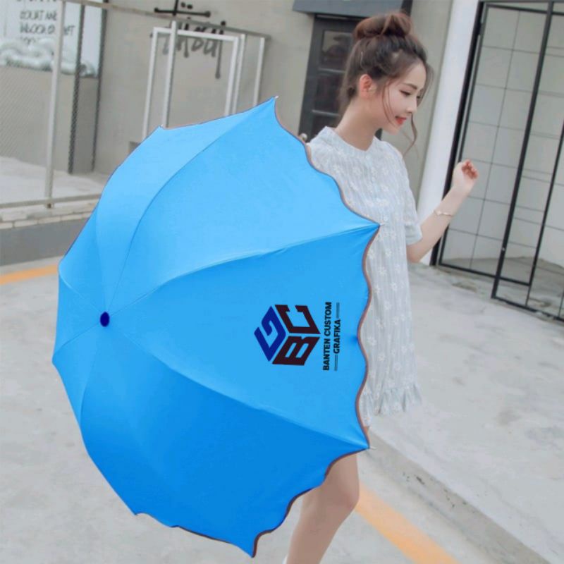 Sablon Payung Satuan Payung Promosi 3D Custom Desain