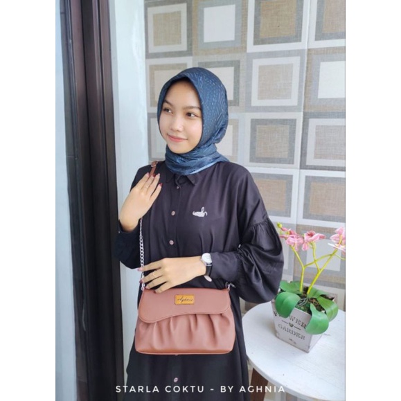 STARLA BAG BY AGHNIA // TAS SELEMPANG TALI RANTAI KOMBI tas anti air