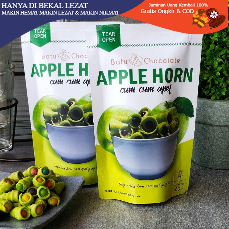 

APPLE HORN CUM-CUM APEL Oleh Oleh Khas Malang Batu Camilan Snack Manis Murah Enak