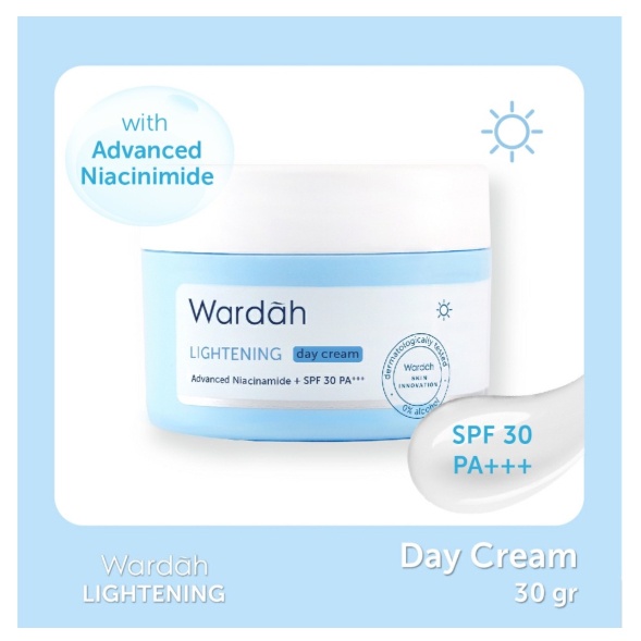 Qeila - Wardah Lightening Day Cream Advanced Niacinamide 30 g &amp; 20 g
