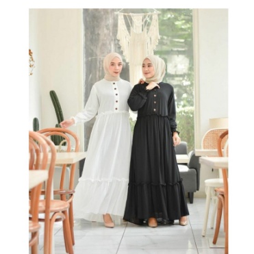 Baju Pakaian Muslim Lebaran Kondangan Jubah Long Dress Gamis CHIKA Anak Perempuan Remaja Cewek Wanit