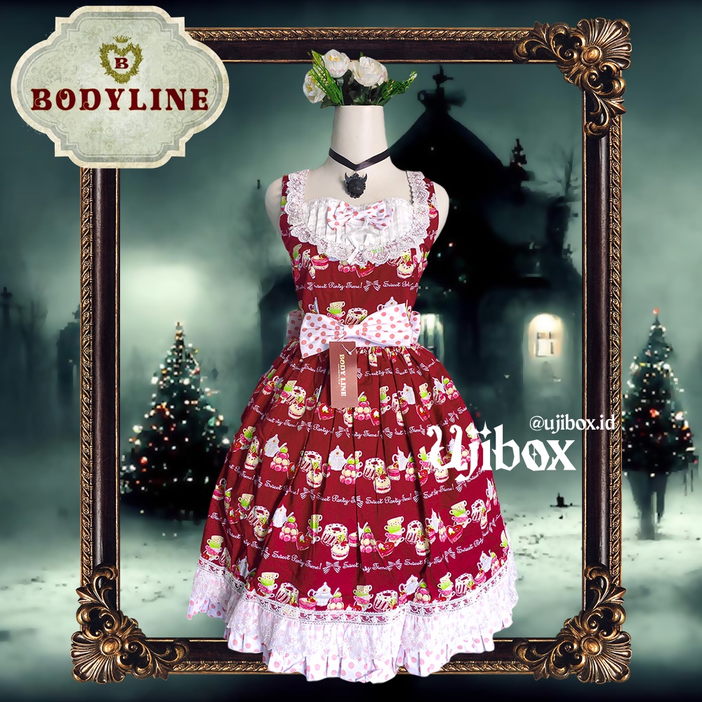 Bodyline Kawaii Lolita Sweet Party Maroon Dress