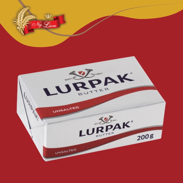 LURPAK Unsalted Lactic Butter / Mentega 200 gram (GOJEK/GRAB Only)