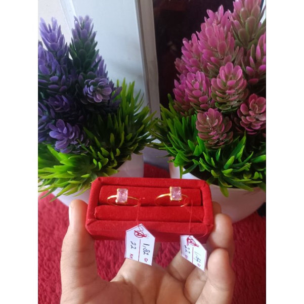 Cincin Model Korea/Emas Asli 22 Karat/Emas Tua