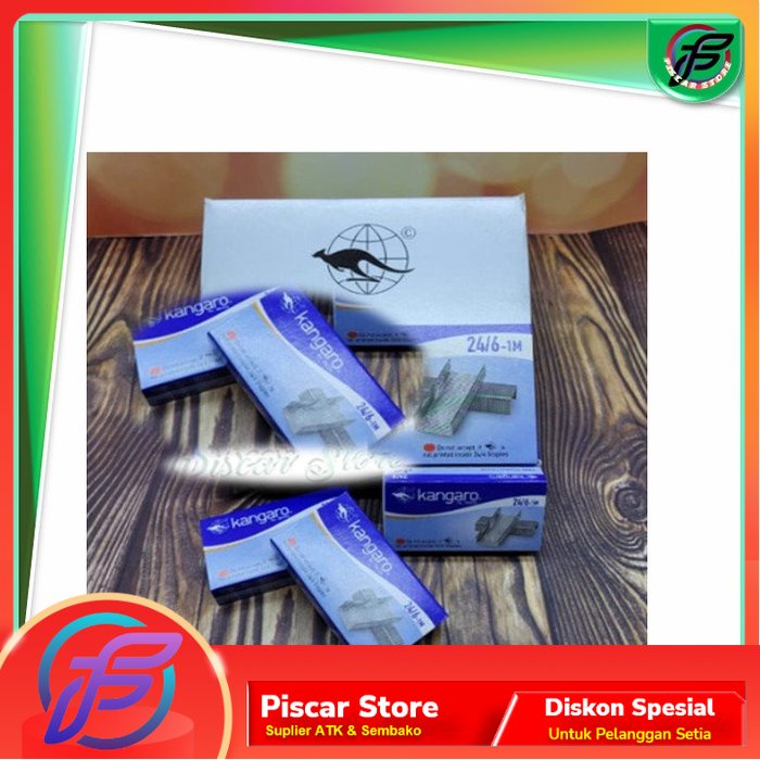 

Kangaro Staples Isi No 3(24/6) Isi Steples Besar Stapler Hekter Tangan