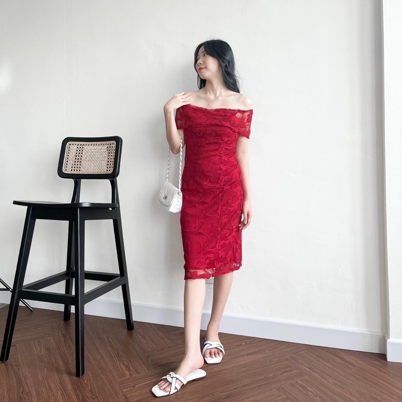 CNY Bodycon Lace Dress