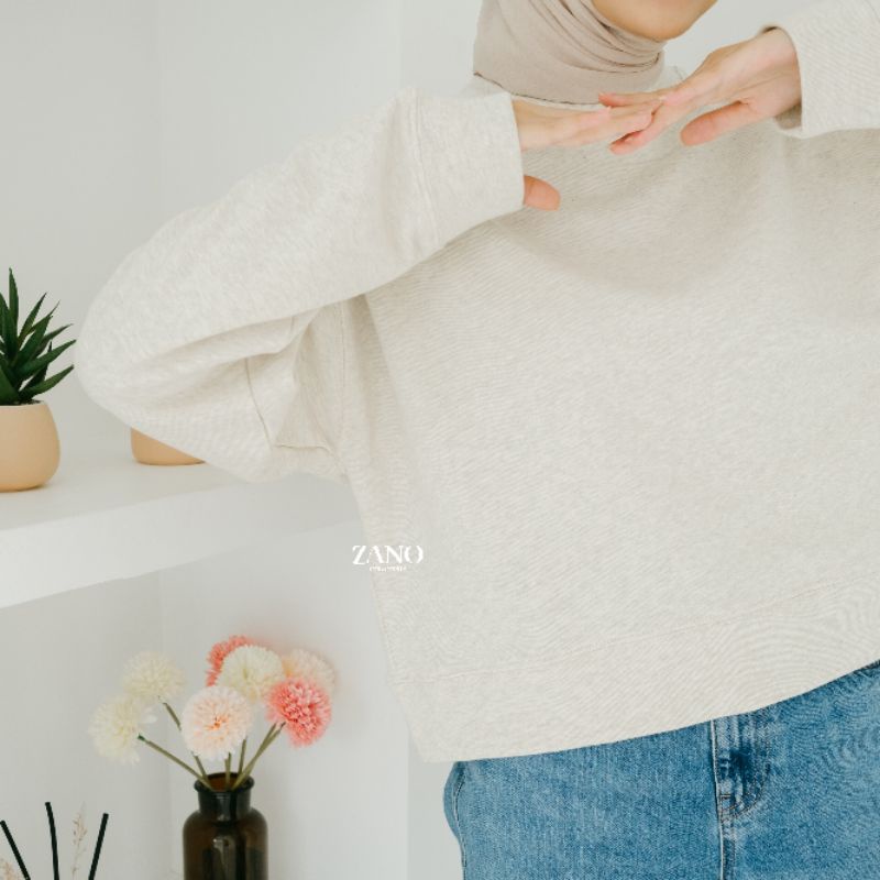 ZANO BASICS Sweater Crop Arctic Majesty