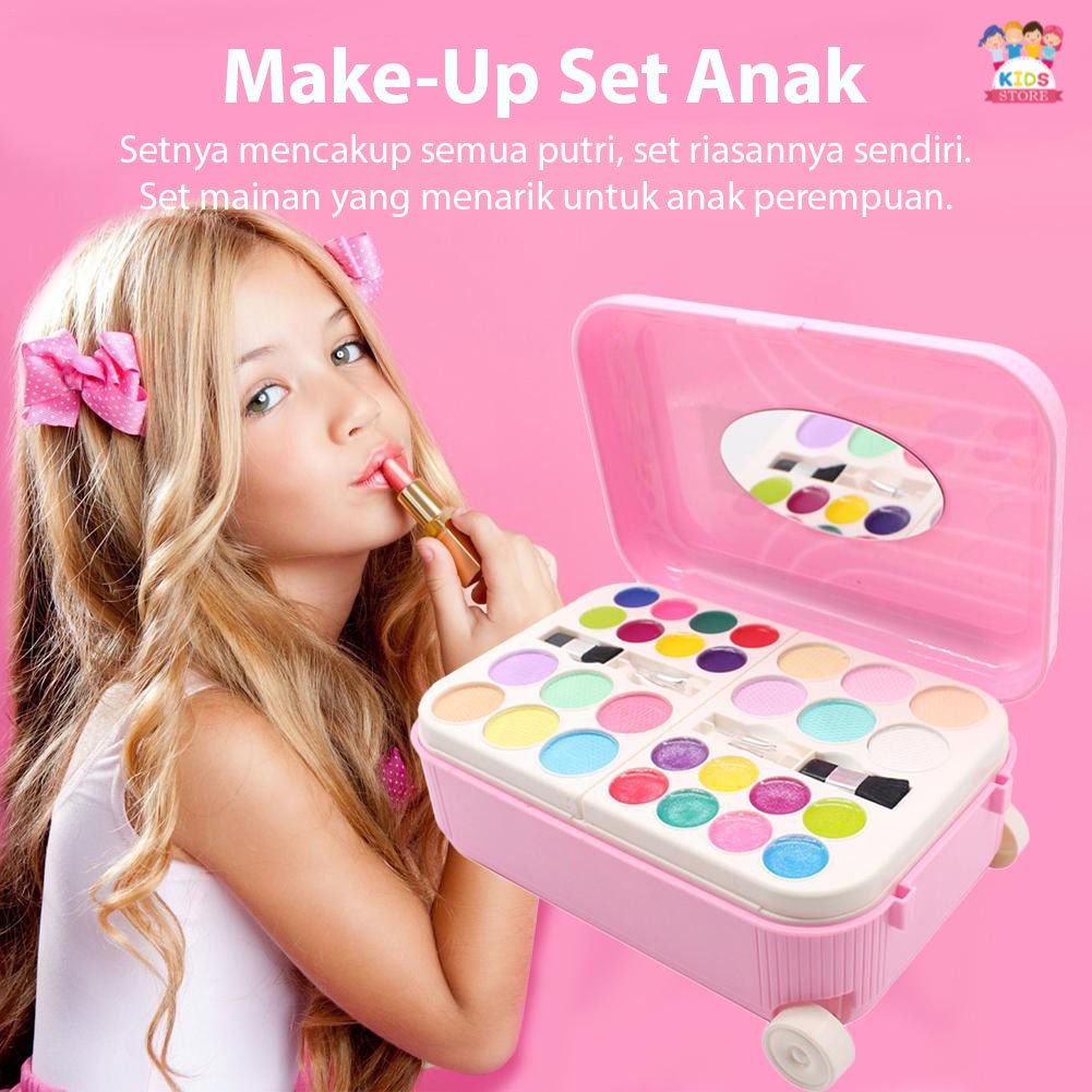 Mainan Make Up - MakeUp Anak Perempuan Koper Aman Murah | Make UP Set Lengkap | Cewek | Nail Art