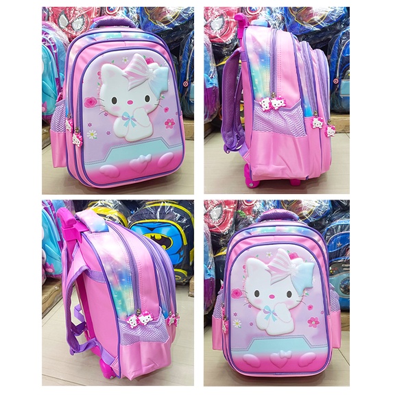 PROMO TAS TROLI DORONG ANAK PEREMPUAN TROLLEY SEKOLAH SD GAMBAR KARTUN KUDA PONY SUN TIMBUL 4RESLETING dan 3RESLETING  ( Pilihan Varian Sun Love Odet Sugar Dino Gogo Cetar Dino Sweet Laila )