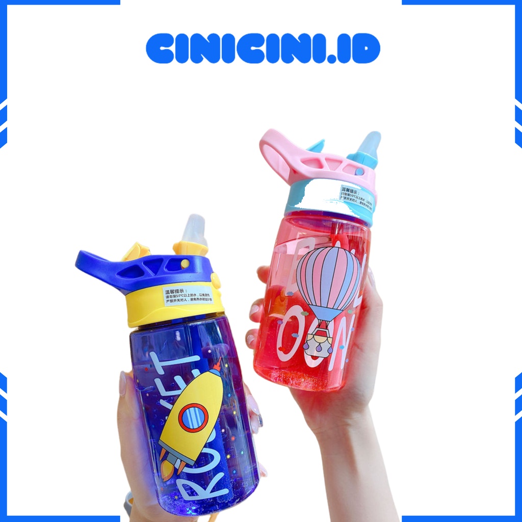 [ Cinicini ] Botol Minum Anak Tritan Karakter Lucu 480ml