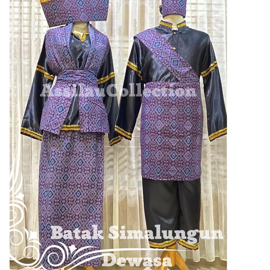 Depan1 Baju Adat Batak Simalungun Dewasa satuan (Laki/Cewek)