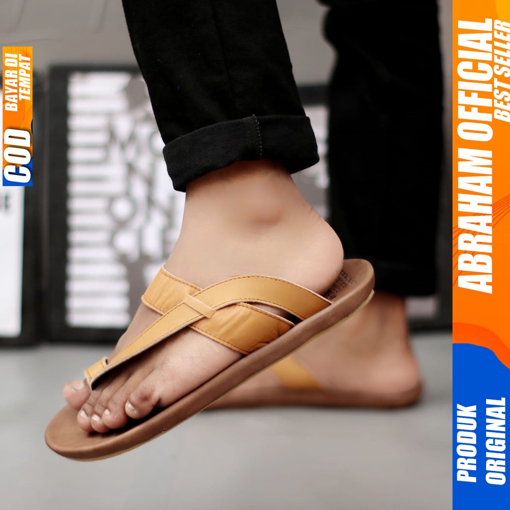 Sandal Kulit Pria Sendal Jepit Pria Original Abraham WIROS