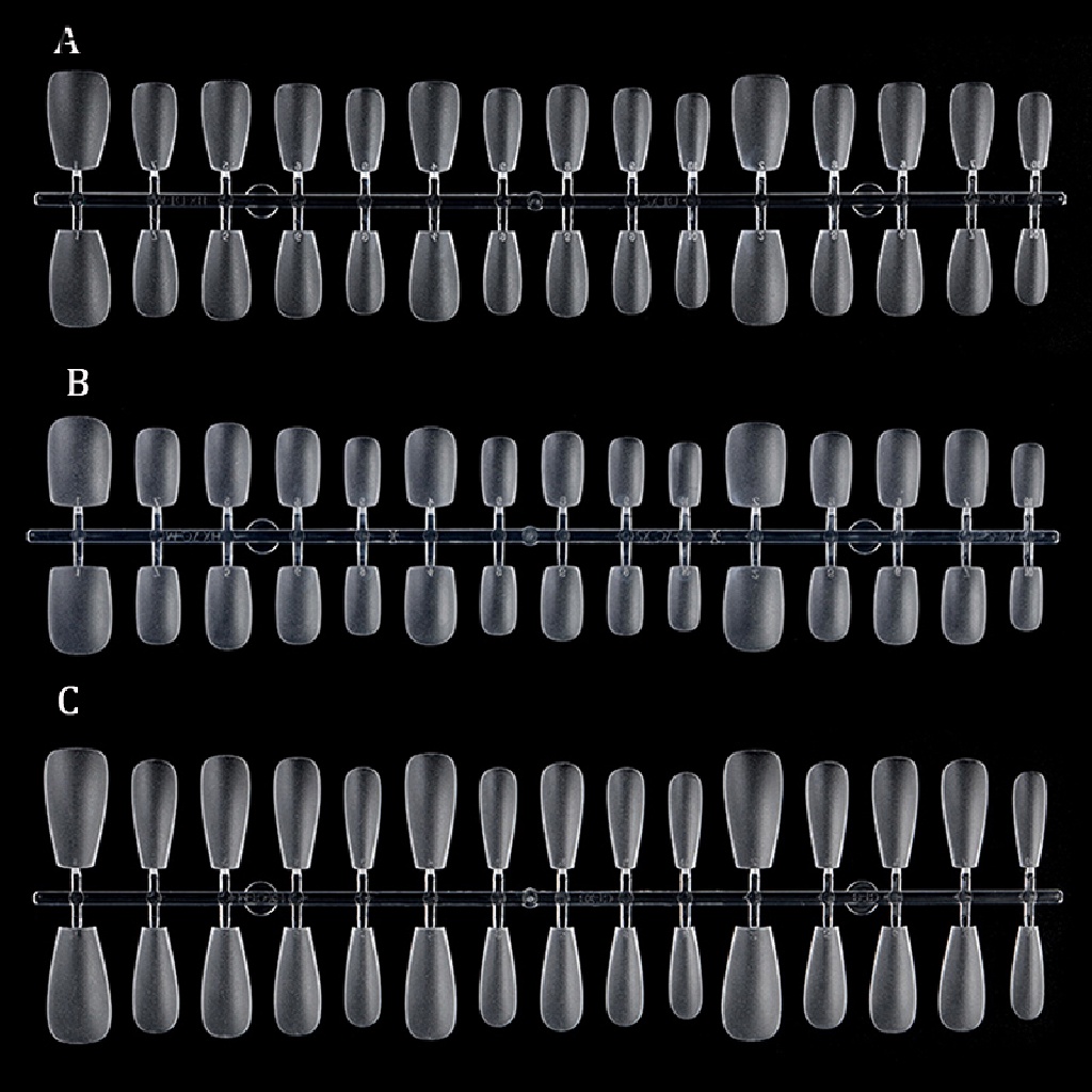 Power 300Pcs Tips Kuku Palsu Kartu Warna Transparan Nail Art Alat Pajangan Praktek ID