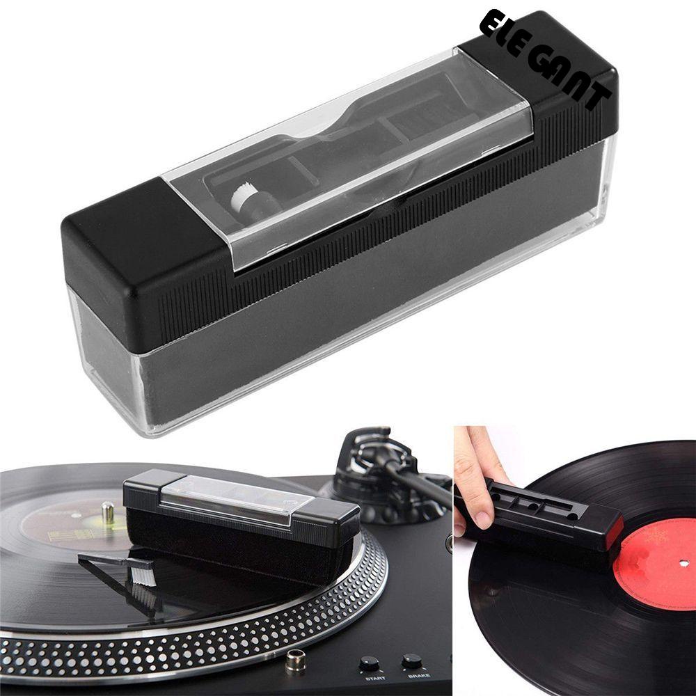 ELEGANT Durable Dust Brush Cleaner Vinyl Record CD Brush with Small Brush Record Player Player Accessory Carbon Fiber CD / VCD Turntable Phonograph Cleaning Brush/Multicolor