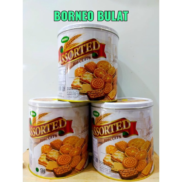 

Aneka Snack Cemilan Murah Biskuit Borneo Assorted Biscuits Kaleng 350gr