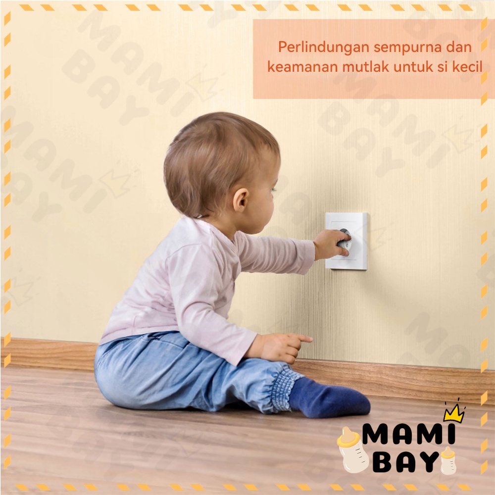 Mamibayi Penutup Colokan Listrik 3M Tutup Stop Kontak Dinding Dari Anak Bayi