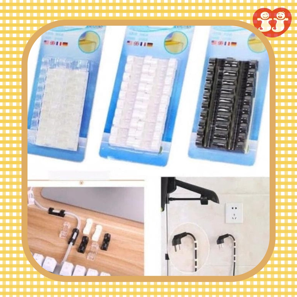 Klip Kabel Organizer / Pengikat Kabel Tempel Serbaguna / Clip Cable
