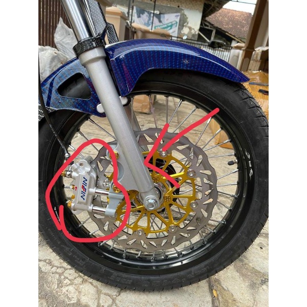 breaket dudukan kaliper monoblok nissin brembo pnp rx king new