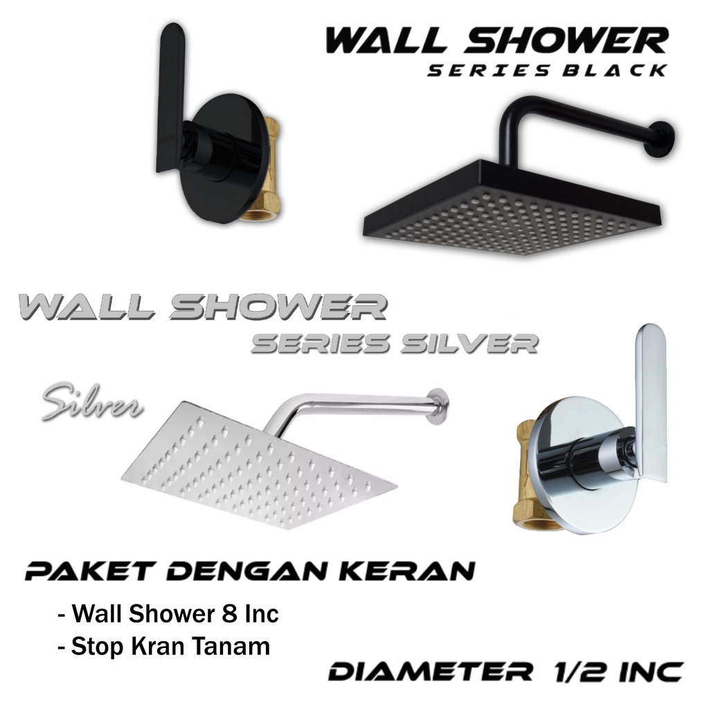 (SerbaSerbi)Wall Shower Tembok Tanam Diameter 20cm