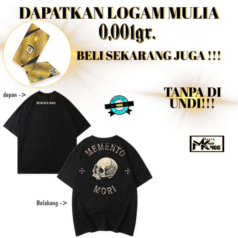 COD || Kaos Distro Satanic | Baju Distro Pluralisme | T-shirt Distro Sablon Satanic | MEMENTO MORI