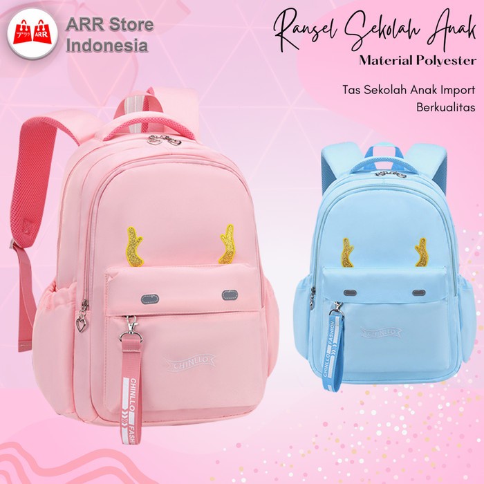 Tas Ransel Anak Backpack Sekolah Anak Tanduk Cowok Cewek TK SD Premium