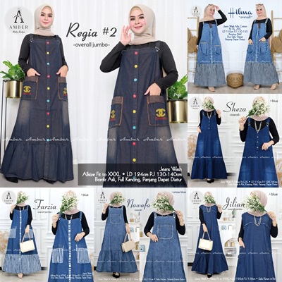 OVERALL JEANS WASH / 18.7 / JENSINA OVALA KARIA JILIAN FANIA LESLIE REGIA LUCENA SHEZA NAWAFA FARZIA / ALLSIZE / MAXY / AMBER