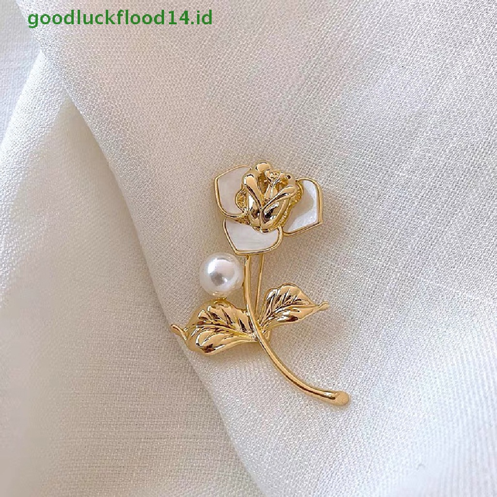 [GOOGFOUR] Bros Bunga Mawar Untuk Wanita Pria Kecantikan Flower Brooch Pin Hadiah Aksesoris [TOP]