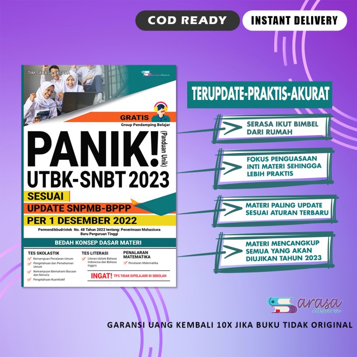 

BUKU UTBK SNBT 2023 PANIK ( PANDUAN UNIK ) UTBK SNBT 2023